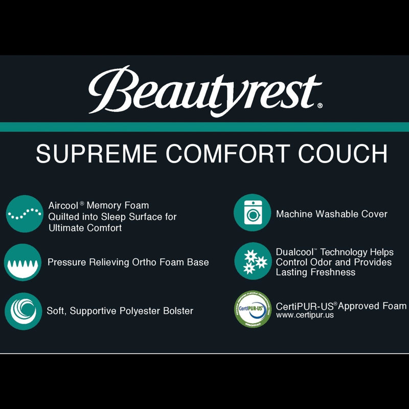 Lit pour animaux Supreme Comfort Couch, Grand (l 39 po x P 29 po x H 10 po), Gris