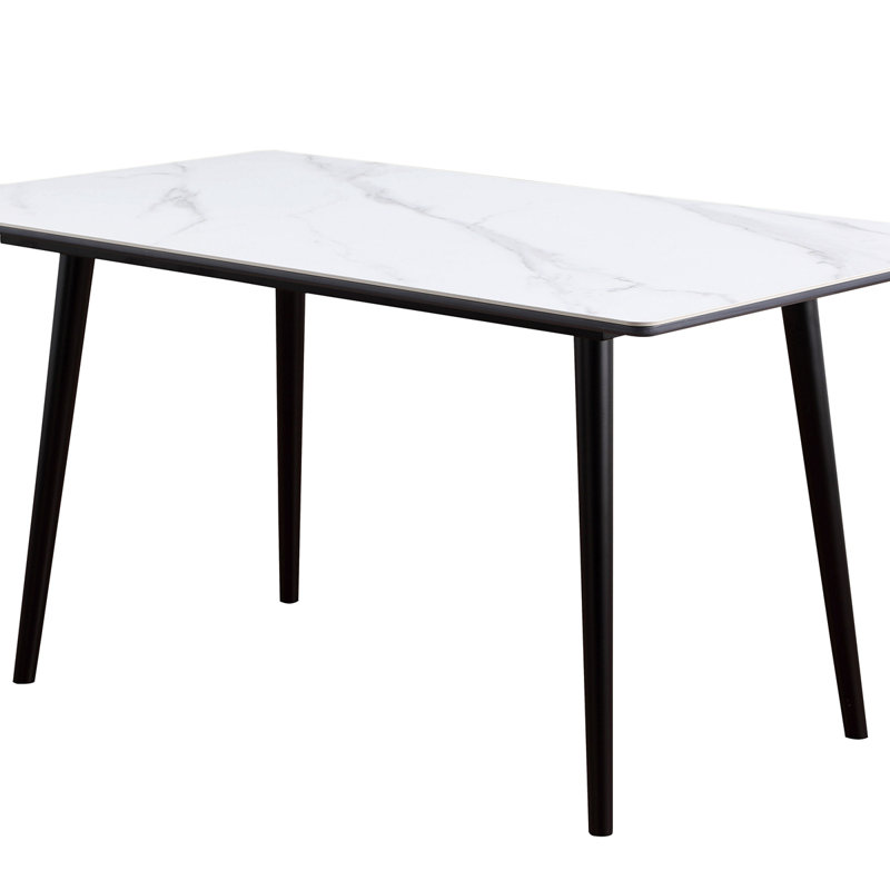 Meya Stone Top Dining Table, White