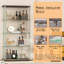 Vitrine à 4 tablettes avec porte en verre Margarit, 64 po x 32 po x 14 po Margarit-1002542073