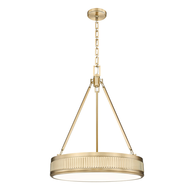 Luminaire suspendu moderne 22 pouces Neriah, Doré