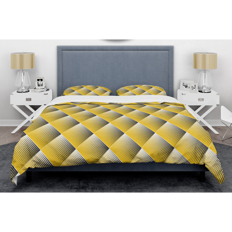 Ensemble de housse de couette Rhombus, Housse de couette très grand + 2 taies décoratives