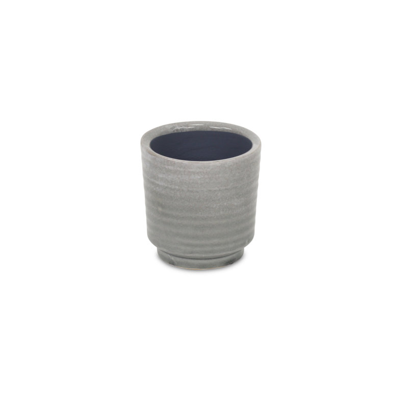 Pot de fleurs en céramique Mosley, Gris, H 3,25 po x l 3 po x P 3 po