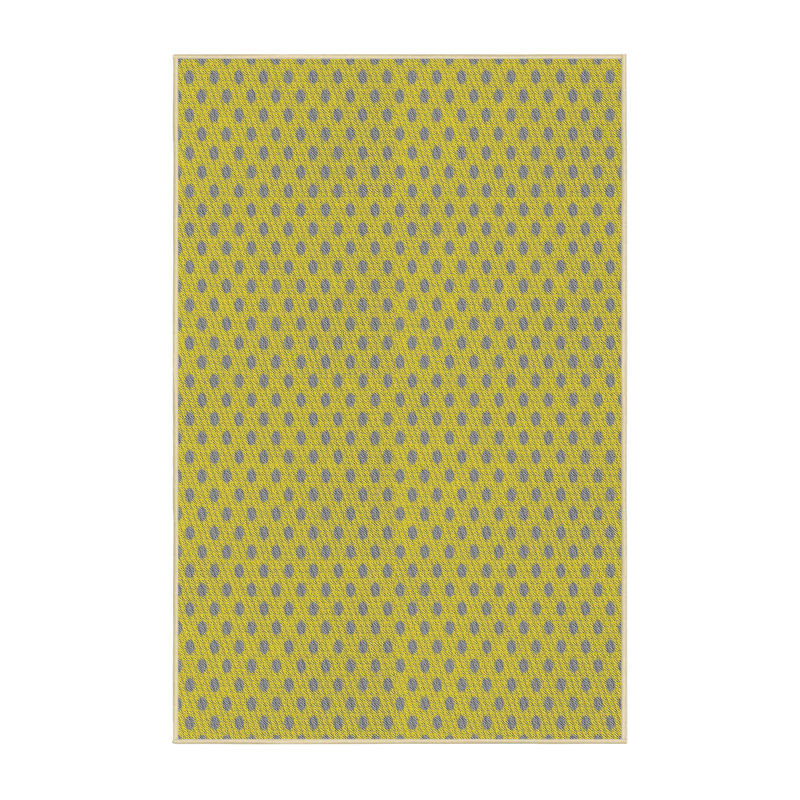 Tapis de zone jaune à motif Colrain, Rectangle 5 pi x 8 pi