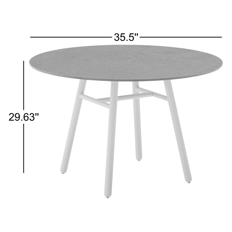 Yo! Bistro Table with Metal Legs, Cardoso Black, Matt Black
