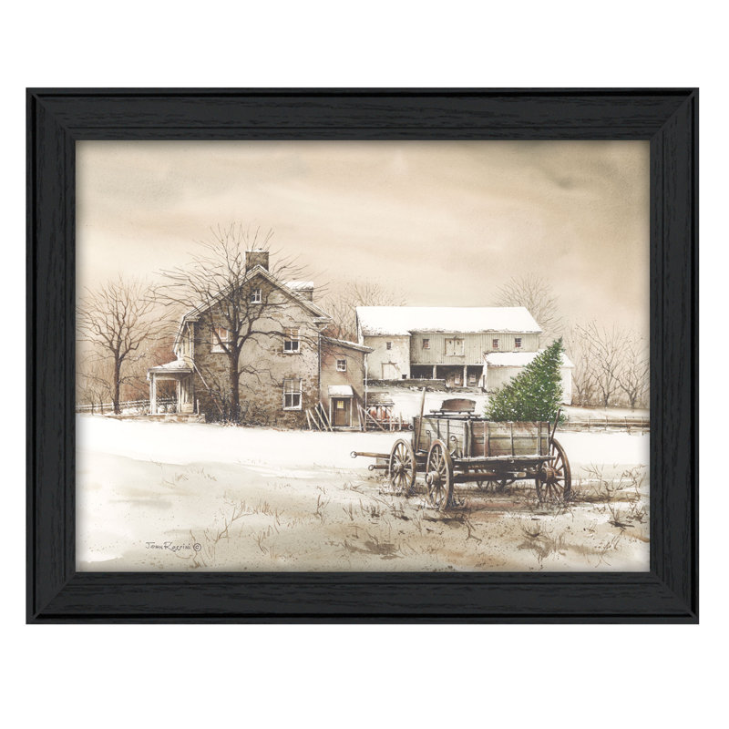 «Bringing Home the Tree», art mural encadré pour la maison par John Rossini