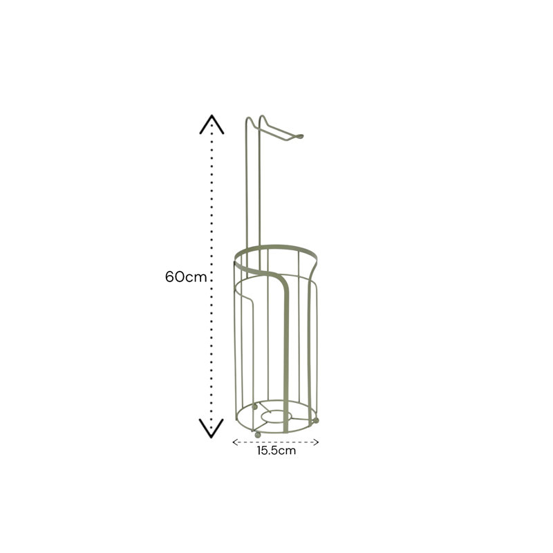 Dante Free Standing Toilet Paper Holder, Sage Green