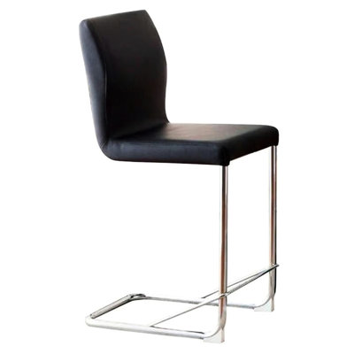2pcs Counter Height Dining Chairs, Black Seat, Legs, Modern Artistic Contemporary Design