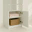 Armoire-penderie mince en bois avec miroir