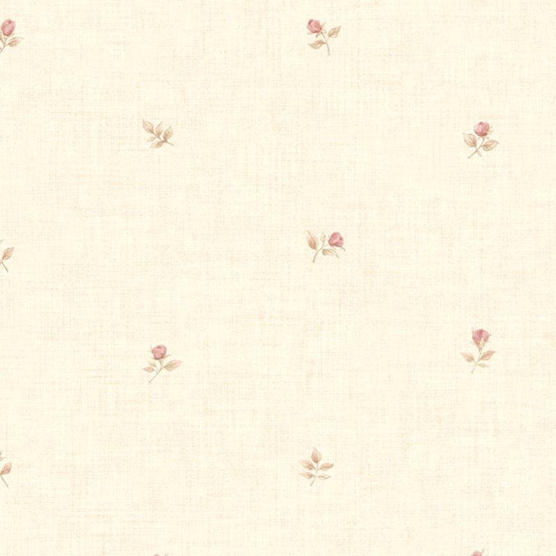 Rouleau de papier peint L 32,7 pi x l 20,5 po Bristol, Rose/beige
