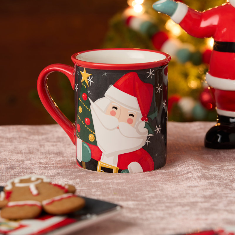 Ensemble de 4 tasses en céramique Christmas Whimsy