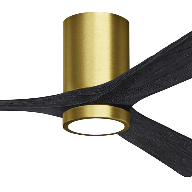 Irene LED Ceiling Fan, Brushed Brass, Matte Black, 60"