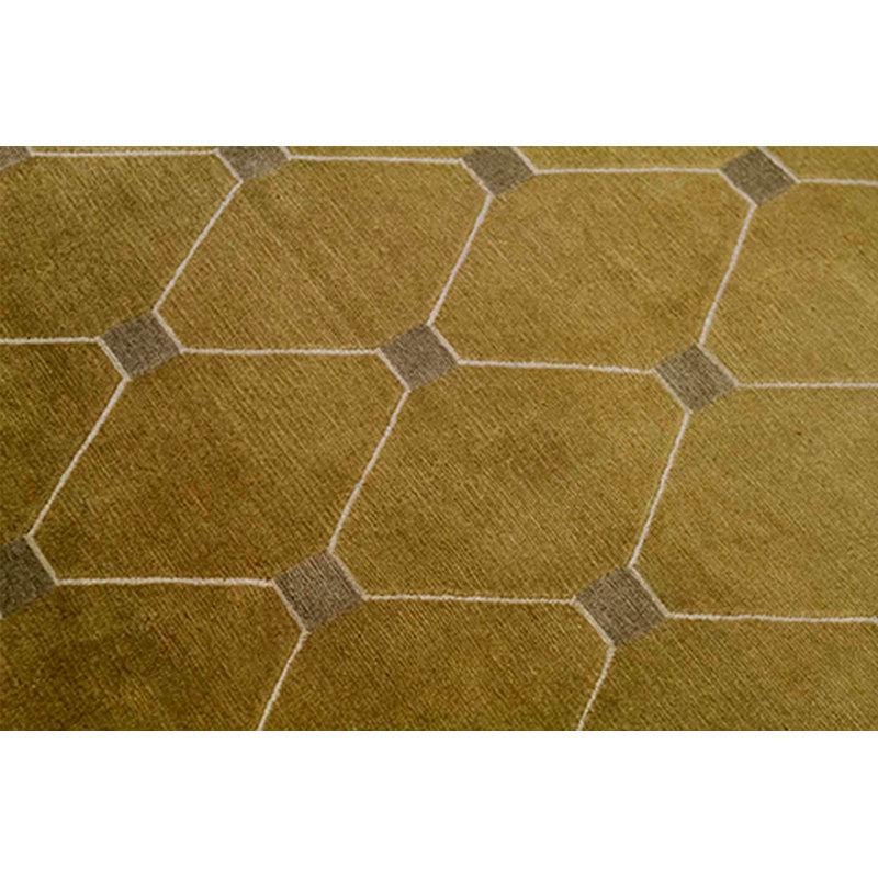 Hand-Knotted High-Quality Yellow Area Rug