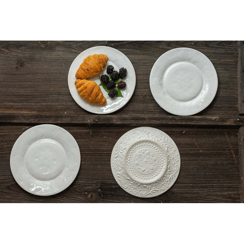 Hand Painted Ceramic Handmade Ceramic Bread And Butter Plate, Beige