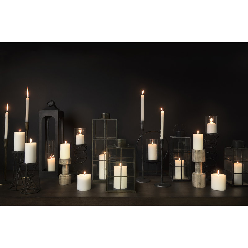 Glass Lantern, 31.1" H x 8.3" W x 8.3" D