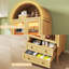 Vitrine arquée avec tiroirs et tablettes réglables-78710541