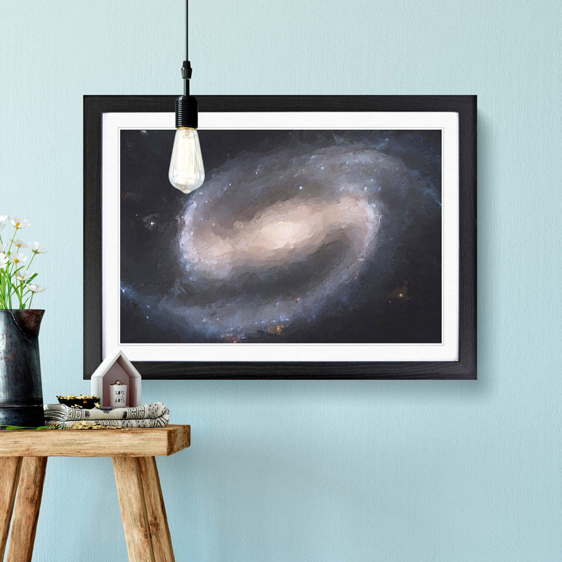 Out of Space Vol.7 in Abstract - Framed Print, 27cm H x 36cm W x 2cm D, Black Framed