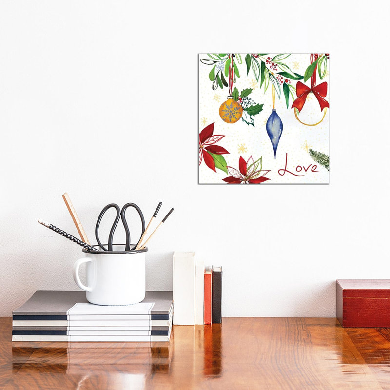 Watercolor Christmas II by Harriet Sussman - Gallery-Wrapped Canvas Giclée on Canvas, Canvas, 30.48 cm H x 30.48 cm W