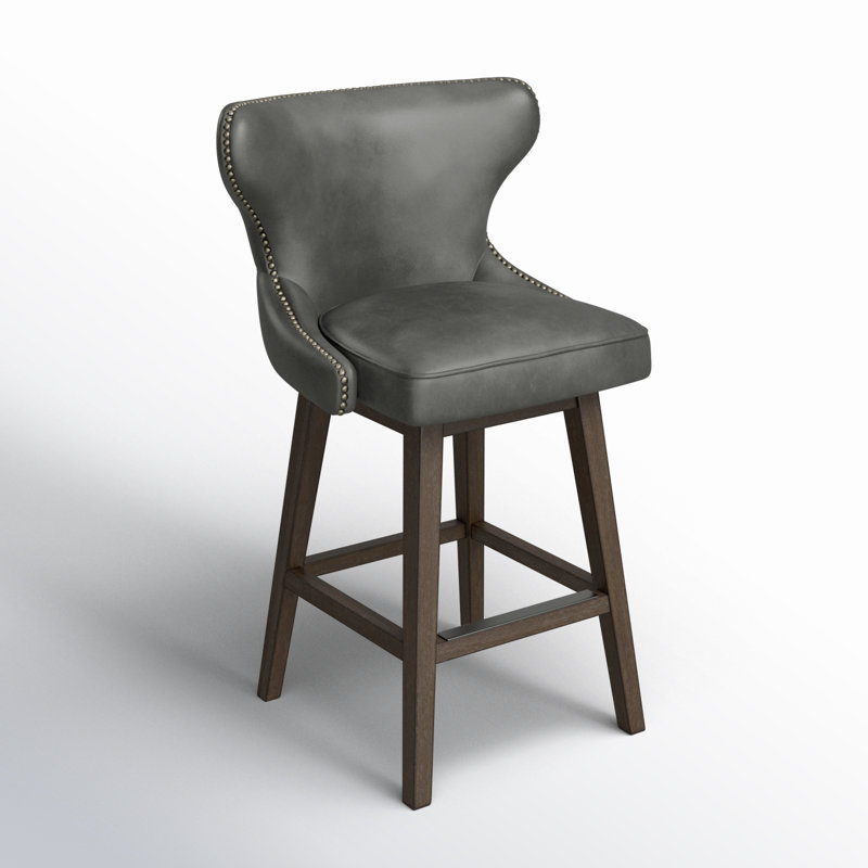 Caraline Swivel Counter & Bar Stool, Counter Stool (26" Seat Height), Wax Sand