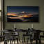 «Nighttime Mountain Cityscape», art mural sur toile - Paysage urbain illuminé pour des intérieurs sophistiqués-116517594-116517593