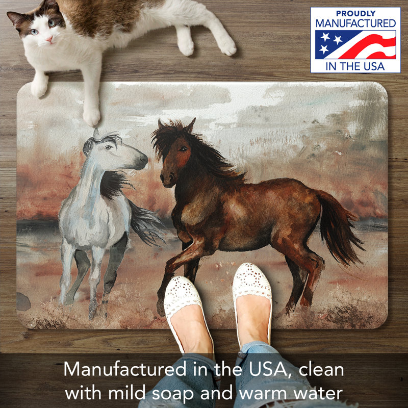 Tapis de cuisine Southwest Horses Comfort 30 po x 20 po