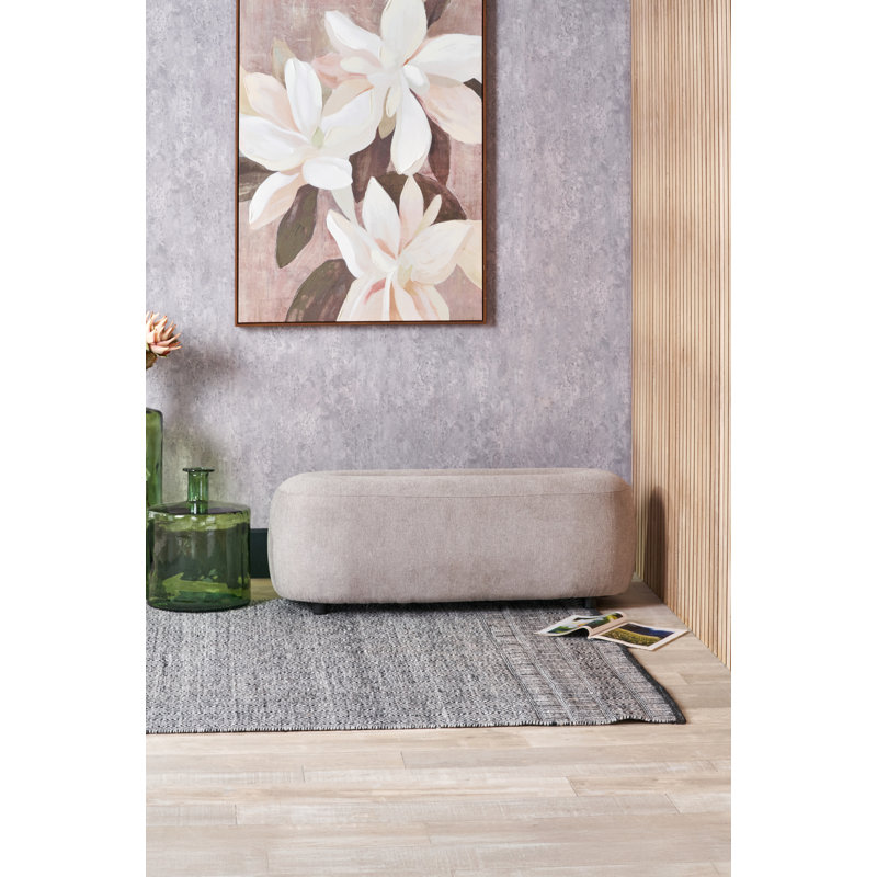 Enya 123cm Wide Oval Solid Colour Standard Ottoman