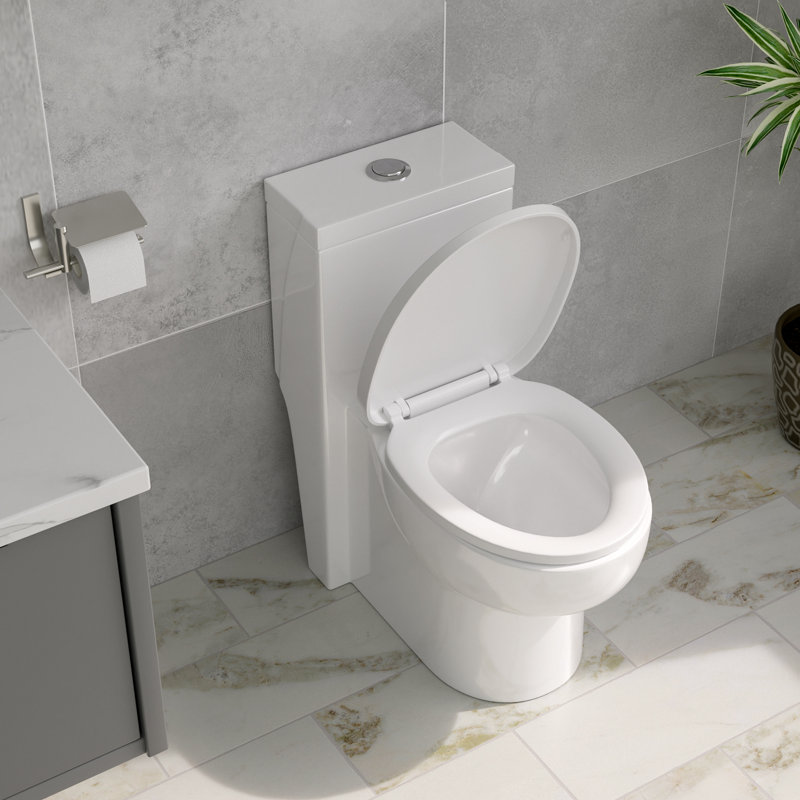 Toilette allongée une pièce à double chasse 1,1 / 1,6 GPF avec surface vitrifiée en céramique (siège à fermeture en douceur inclus)