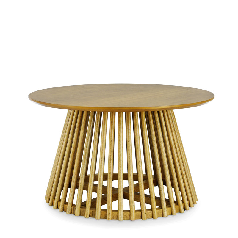 Modern Minimalist Solid Wood Coffee Table, Nordic Style For Home Or Office, Brown