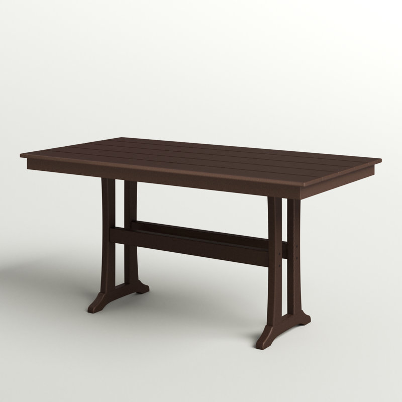 Farmhouse Trestle 37" x 72" Counter Table, Vintage Lantern