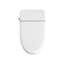 Combinaison de bidet de toilette intelligente avec couvercle / siège ouvert avec capteur de pied, buse autonettoyante, siège chauffant, veilleuse, commande à bouton, chasse d'eau en cas de panne de courant, fermeture en douceur, chasse automatique, avec télécommande