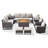 Ingvald 9 Piece All-Weather Wicker Outdoor Patio Family Conversation Set Group With Fire Pit Table-431250344