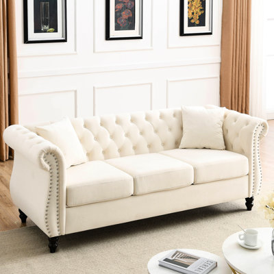 Velours beige 3 + 2 de fabrication solide avec une superbe finition