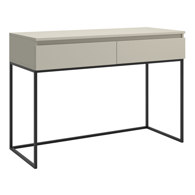 Abrah 120cm Console Table, Taupe/Black