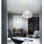 Novecento Suspension M Crystal Striped Glass Glossy Chrome E26 Ul-990588441-990588442-990588443