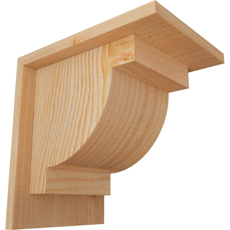 Corbeau alpin avec contre-plaque, H 10 po x l 7,5 po x P 10 po, Sapin de Douglas, Lisse
