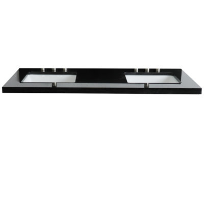 Plateau de meuble-lavabo double 61 "avec lavabo