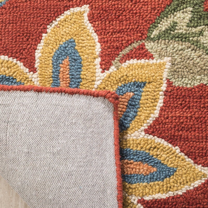Tapis floral en laine crocheté à la main Emrick, Rectangle 3 pi x 5 pi