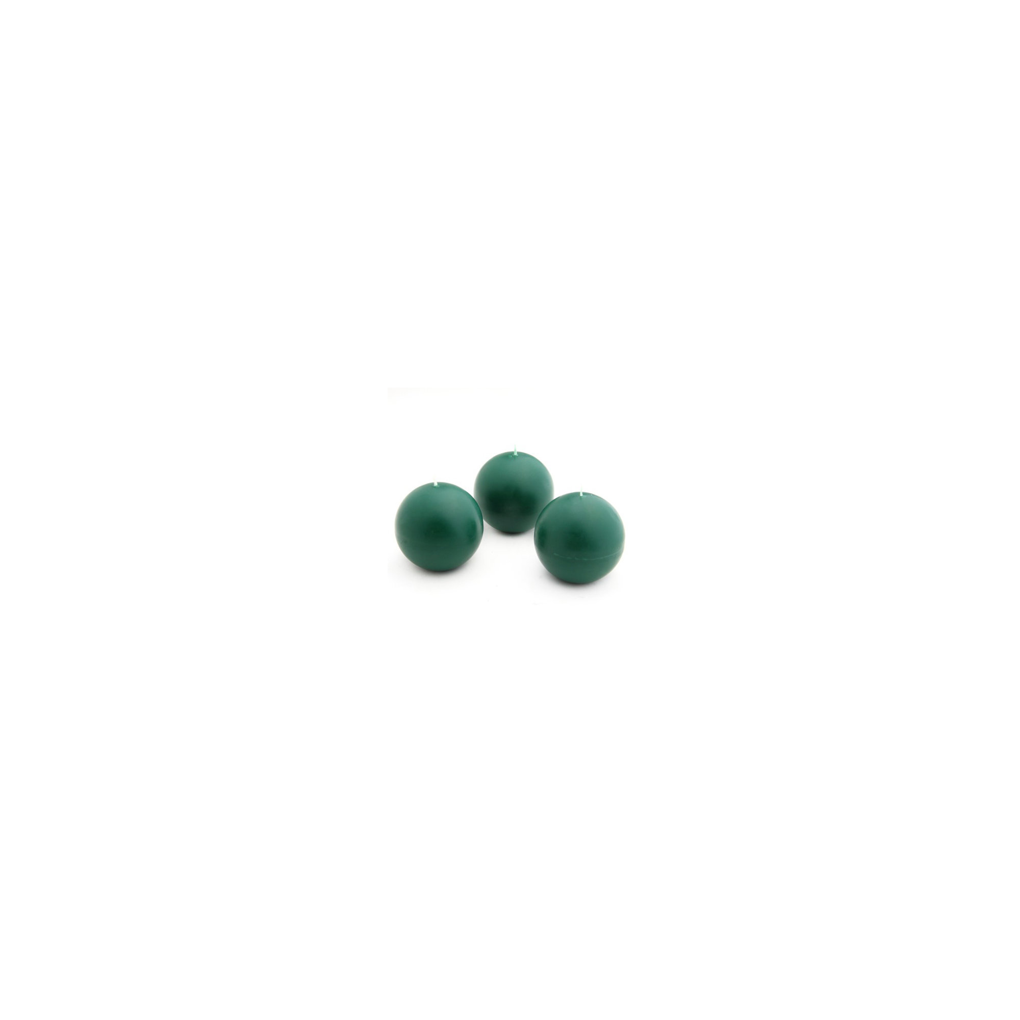 Ball Candle, Hunter Green, 2" Diameter, Set of 12