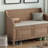 Rustic Style Solid Wood Entryway Multifunctional Storage Bench With Safety Hinge (Brown)-920574382