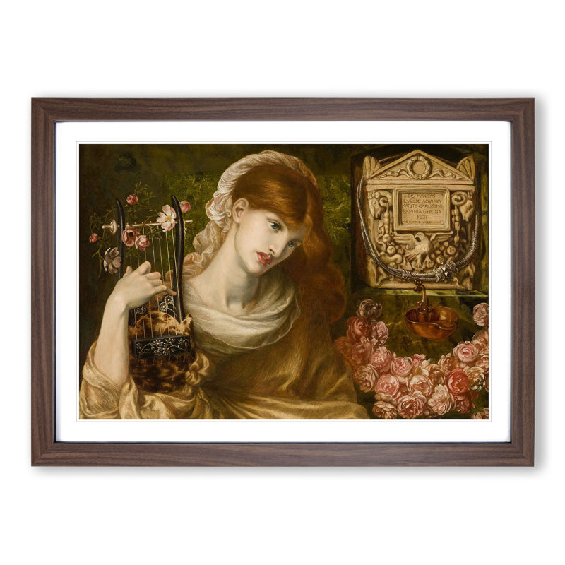 The Roman Window by Dante Gabriel Rossetti - Framed Print, 27cm H x 36cm W x 2cm D, Walnut Framed