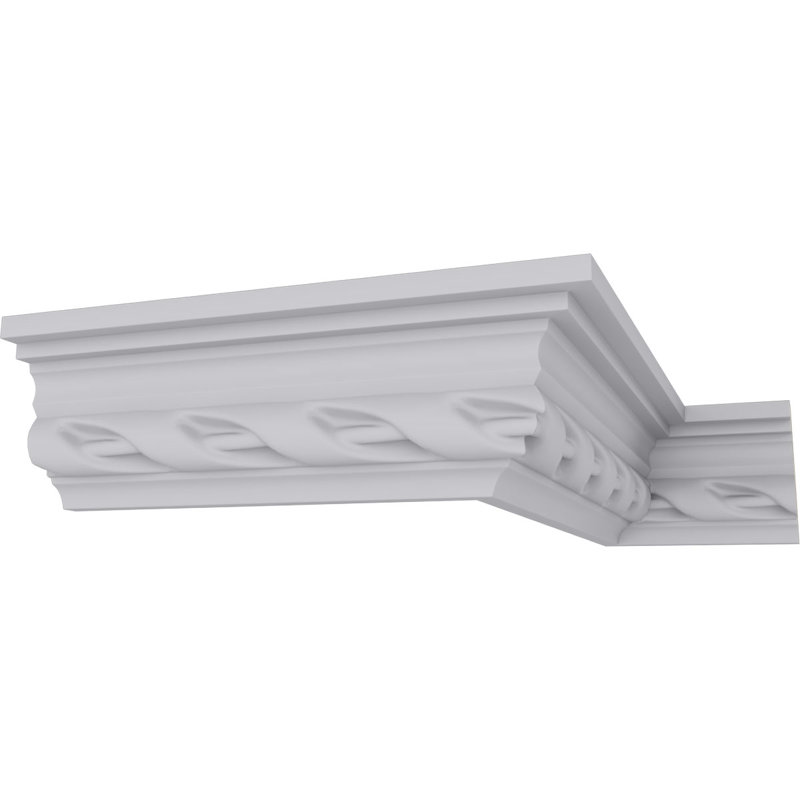 Ekena Millwork 1-5/8 in. x 2-1/8 in. x 94-1/2 in. Polyurethane Valeriano Crown Moulding