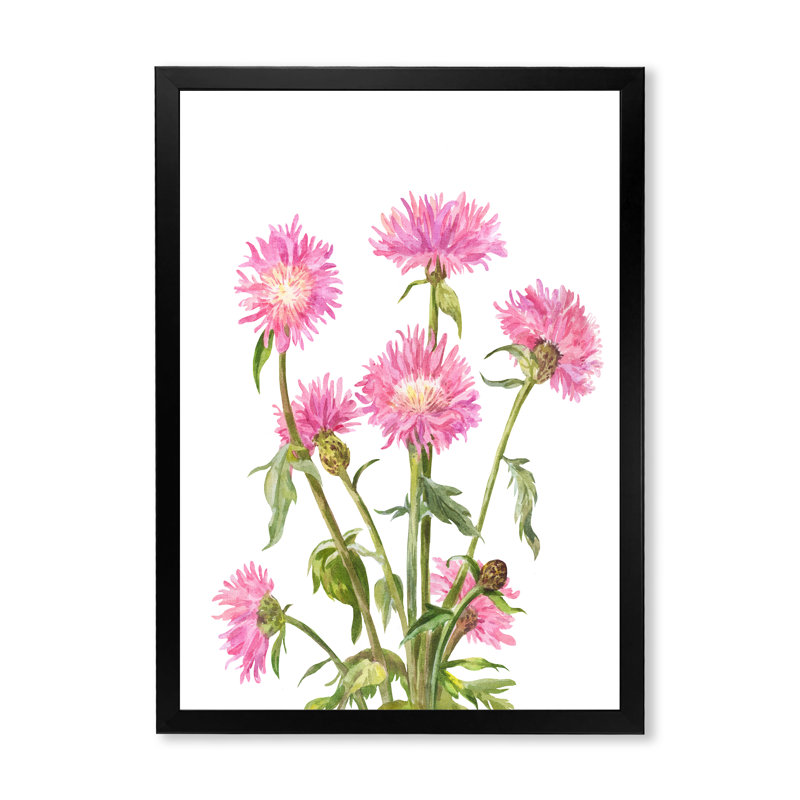 Décoration florale rose sur toile, Cadre photo noir, H 20 po x l 12 po x P 1 po