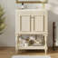 Meuble-lavabo de 24 po avec tablettes ouvertes et armoire avec portes-122961399