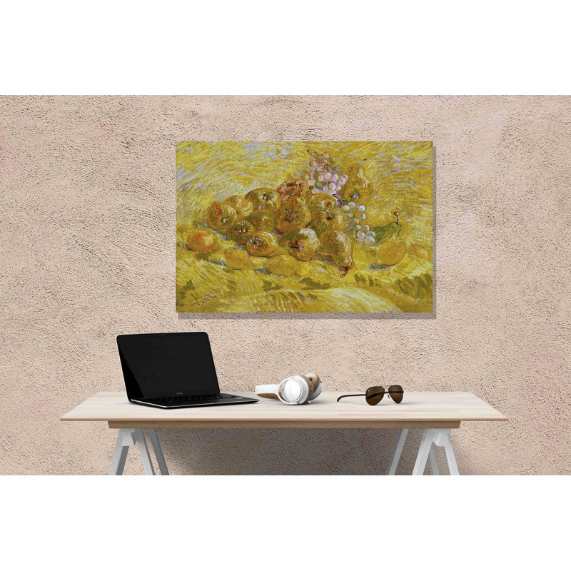 Apples, Pears, Lemons And Grapes by Vincent Van Gogh - Wrapped Canvas Painting, 30cm H x 40cm W x 18cm D