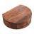 Solid Wood Honey Caramel Wall-Mounted Rounded Bedside, 1-Drawer, Brown