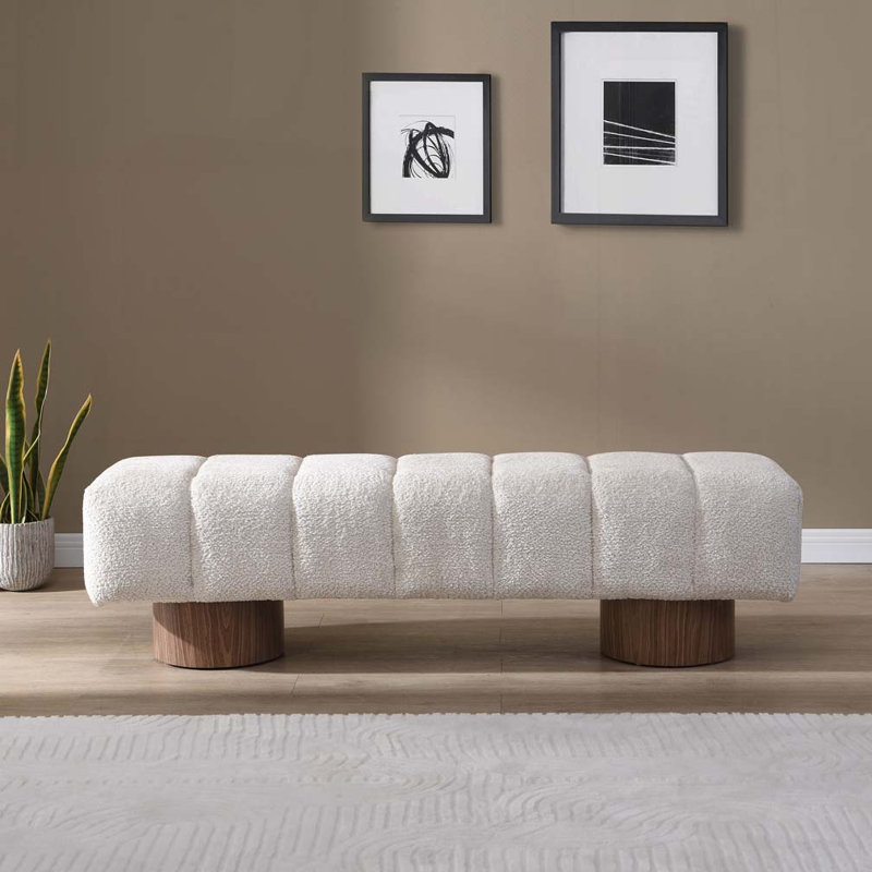 Banc avec revêtement, Beige