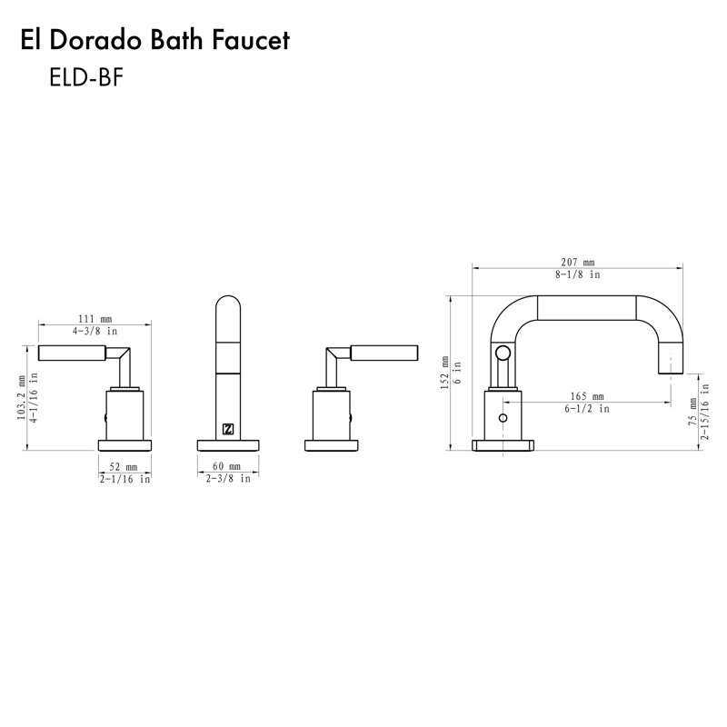 ZLINE El Dorado Bath Faucet, Chrome