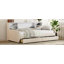 Lit plateforme tapissier avec rangement et tiroirs