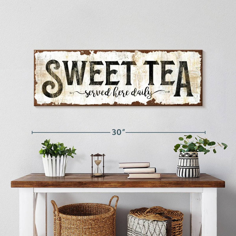 Signe «Sweet Tea», H 30 po x l 10 po x P 1,25 po