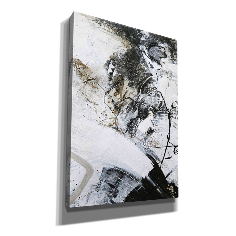 «Black and White 1» par Design Fabrikken, estampe numérique sur toile, H 26 po x l 18 po x P 0,75 po