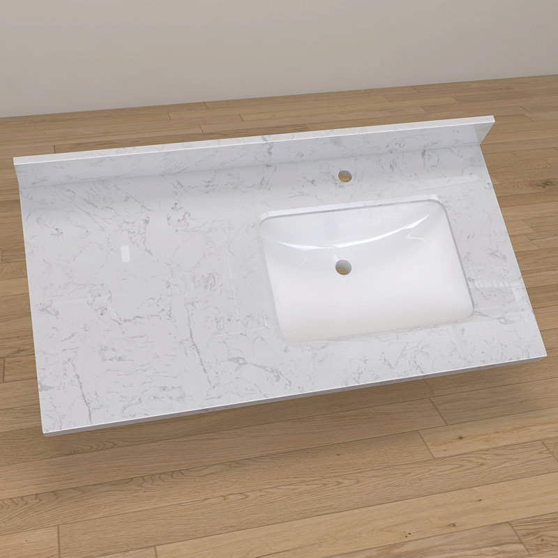 42 po X P 22 po Dessus de meuble-lavabo rectangulaire en pierre D